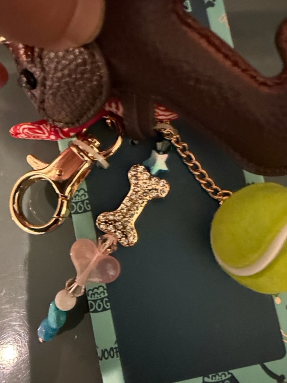 piper•k Assorted Novelty Bag Charms in Red, Green, Brown, Gold - Pick 1 - Picture 2 of 3